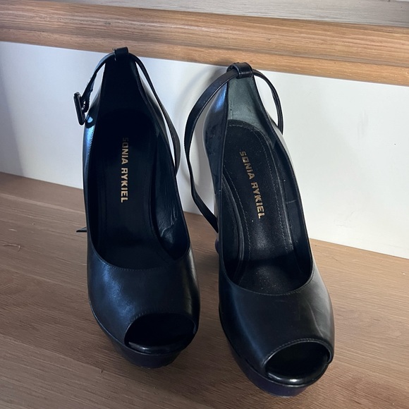 Sonia Rykiel Funky fun style Chunky heel Platform heel sandals size 37 - Picture 2 of 3